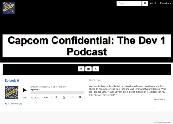 Capcom Confidential – Le site web