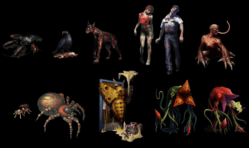 Resident Evil 2 - Les ennemis