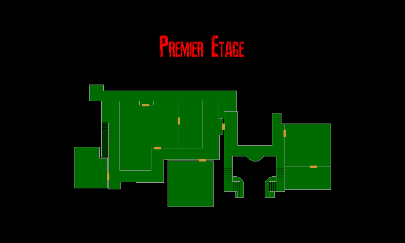 Resident Evil 7 – Plan de la Résidence Principale (Premier Etage)