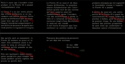 Biohazard Archives de Reika – Biohazard : Mémo Plante 42