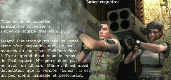 RESIDENT EVIL (Remake) - Lance-roquettes