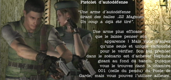 RESIDENT EVIL (Remake) - Pistolet d'autodéfense