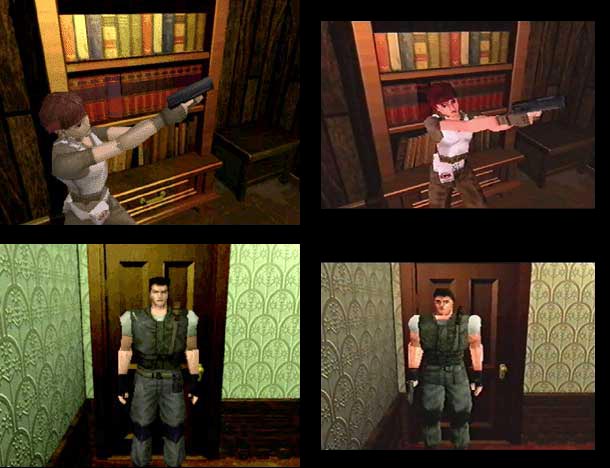 Resident Evil SATURN - Differences graphiques